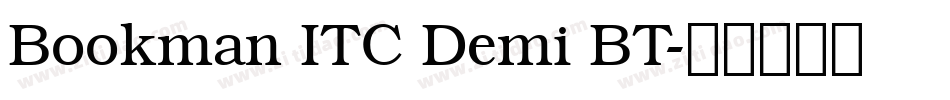 Bookman ITC Demi BT字体转换
